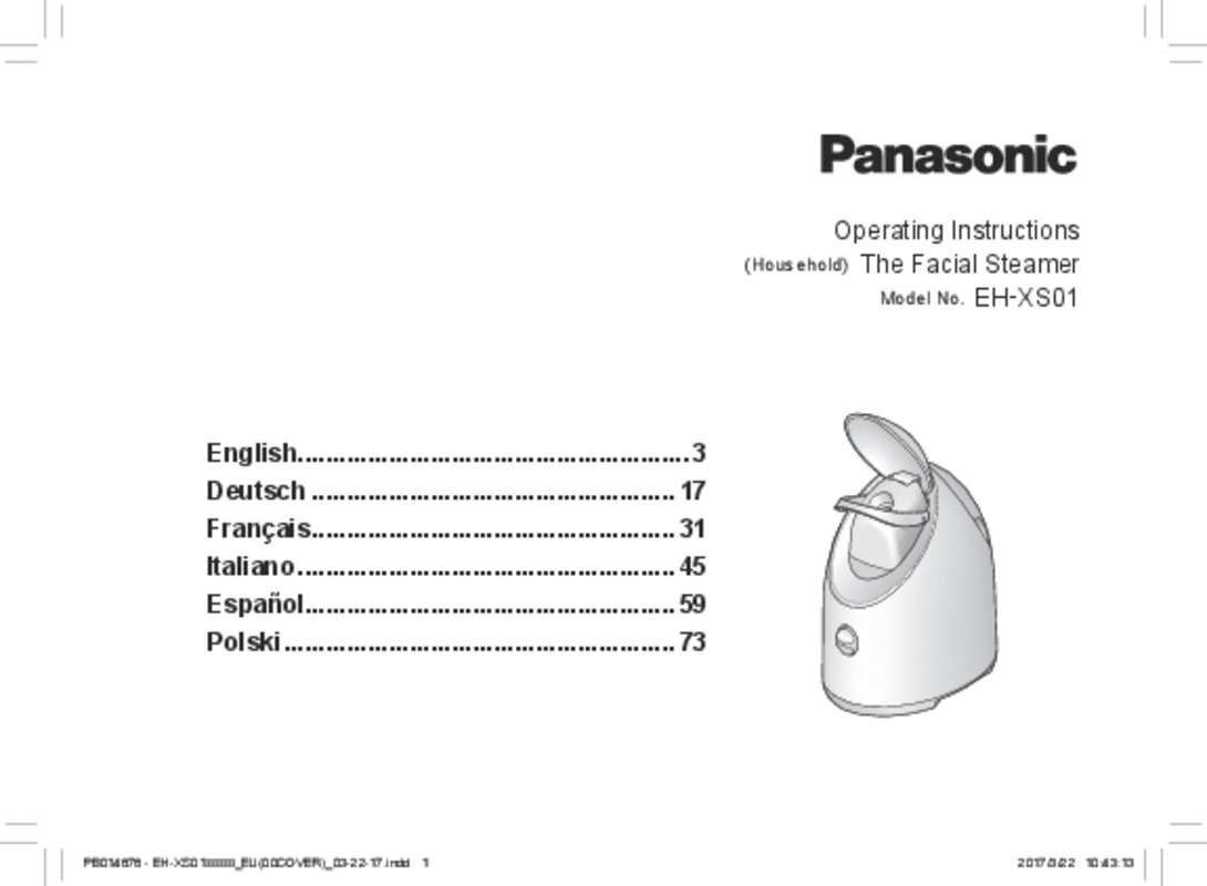 Mode d'emploi PANASONIC EHXS01
