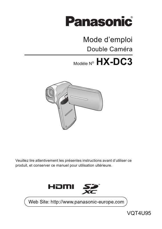 Mode d'emploi PANASONIC HX-DC3EB