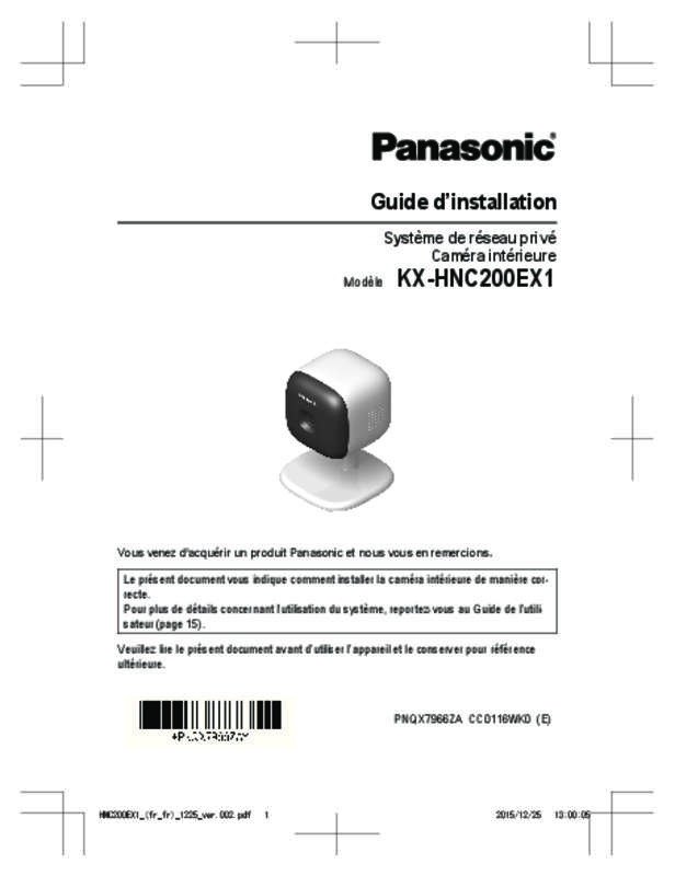 Mode d'emploi PANASONIC KX-HN6012G