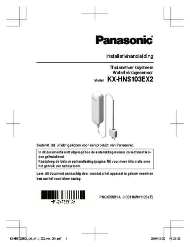 Mode d'emploi PANASONIC KX-HNS103EX2