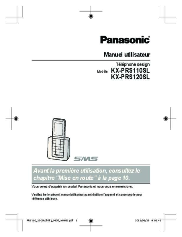 Mode d'emploi PANASONIC KX-PRS110SL