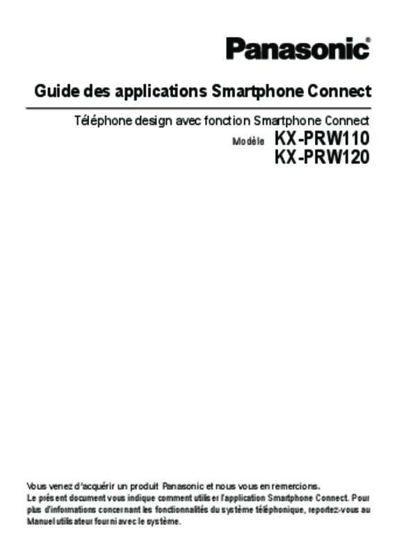 Mode d'emploi PANASONIC KX-PRW120SL