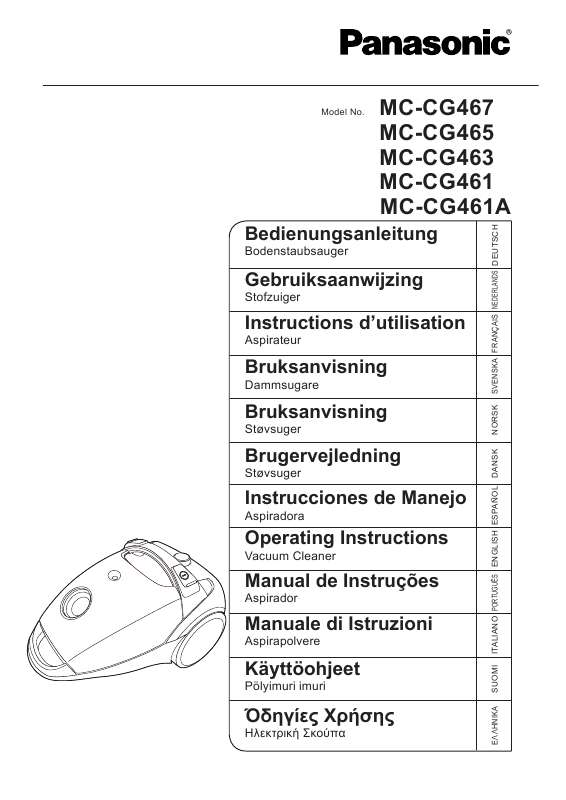 Mode d'emploi PANASONIC MC-CG461A