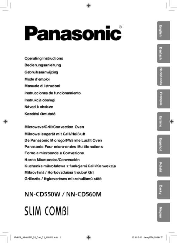 Mode d'emploi PANASONIC NN-CD560MEPG
