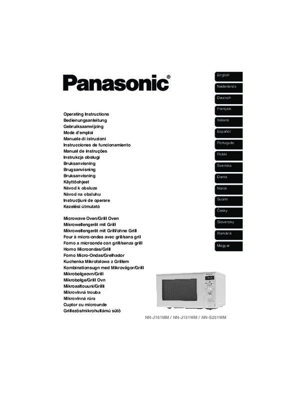 Mode d'emploi PANASONIC NN-S251WMEPG