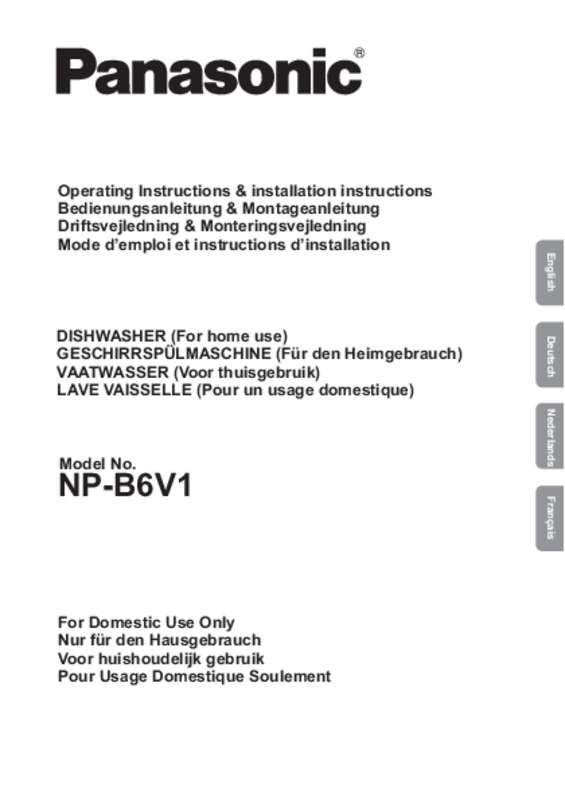 Mode d'emploi PANASONIC NPB6V1FIGB