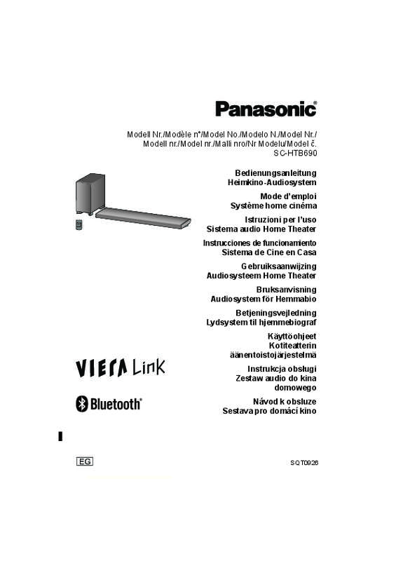 Mode d'emploi PANASONIC SC-HTB690EG