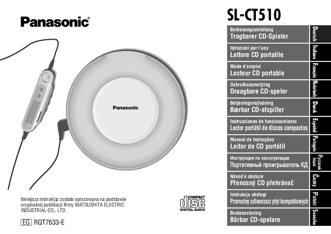Mode d'emploi PANASONIC SL-CT510