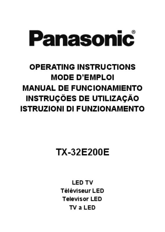 Mode d'emploi PANASONIC TX 32E200E