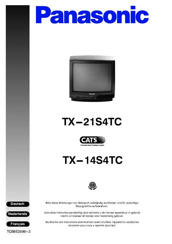 Notice PANASONIC TX21S4TC tv Trouver une solution à un problème