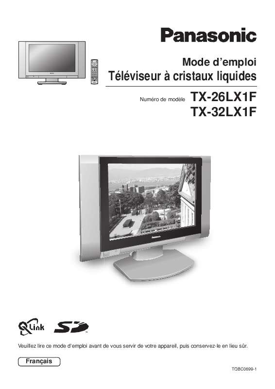 Notice PANASONIC TX26LX1V tv Trouver une solution à un problème PANASONIC TX26LX1V mode d