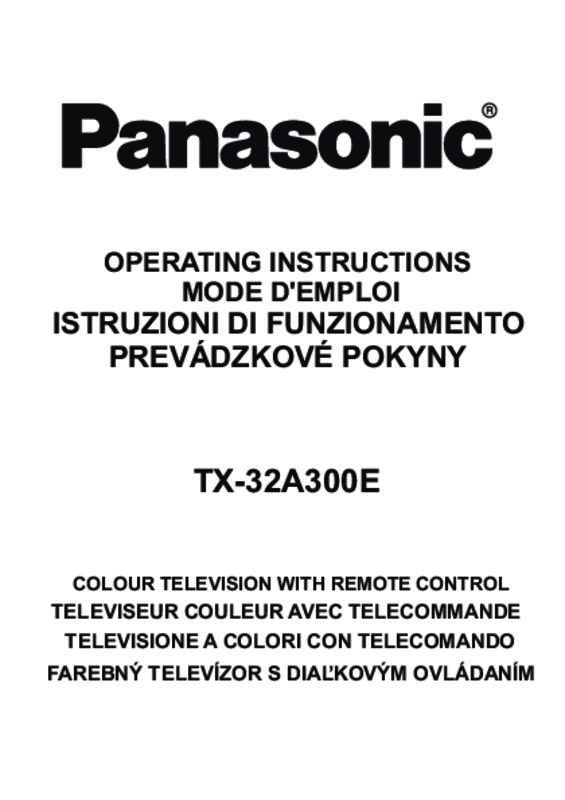 Mode d'emploi PANASONIC TX-32A300B