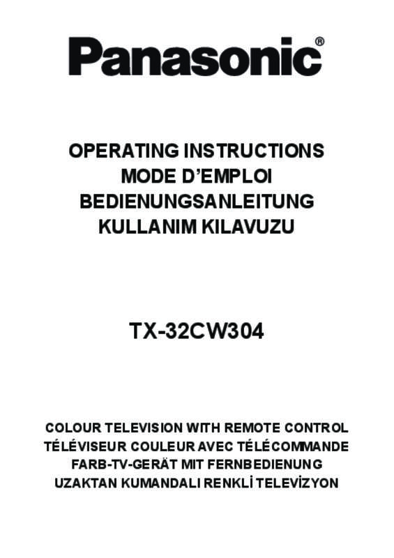 Mode d'emploi PANASONIC TX-32CW304
