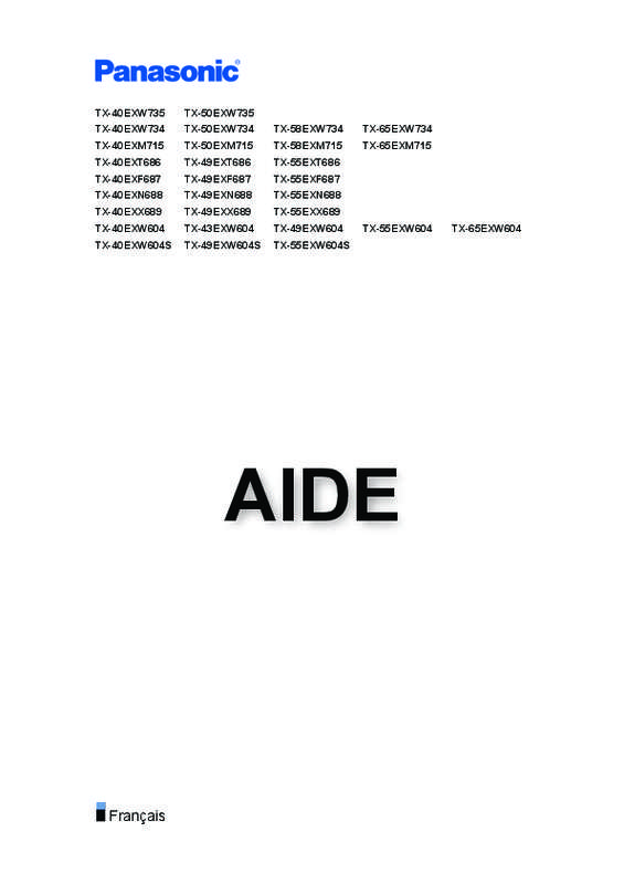 Mode d'emploi PANASONIC TX-40EXW734
