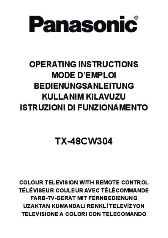 Mode d'emploi PANASONIC TX-48CW304