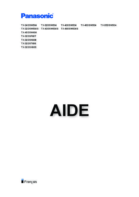 Mode d'emploi PANASONIC TX-49DSW504