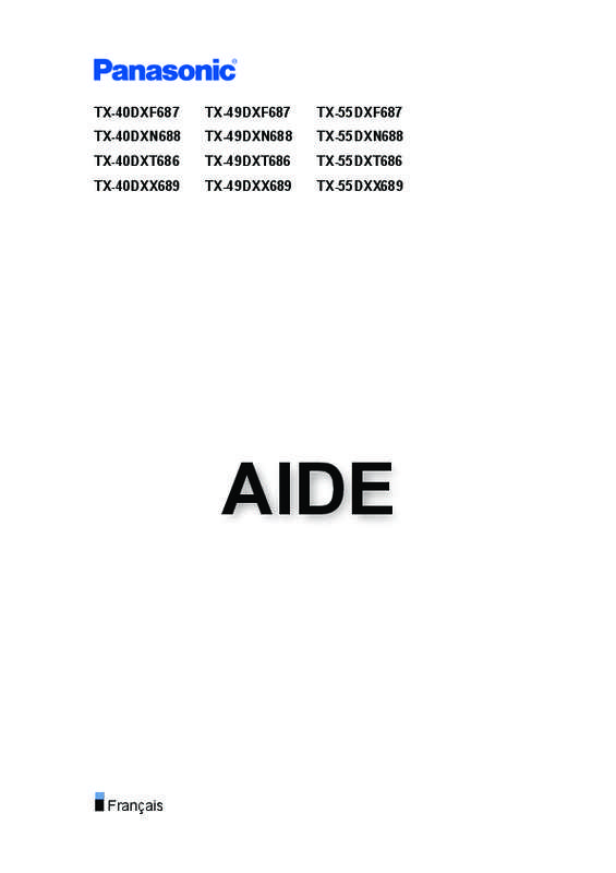 Mode d'emploi PANASONIC TX49DXT686