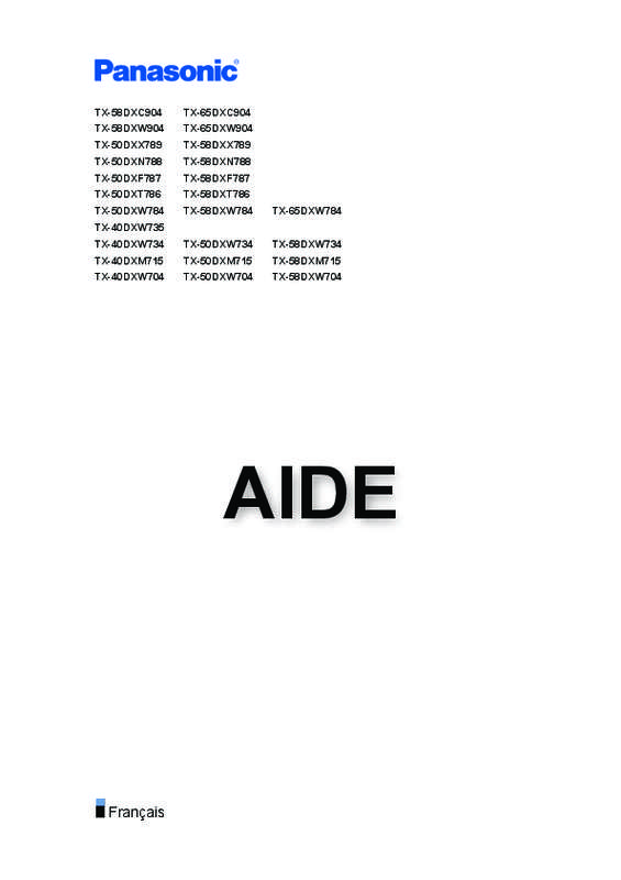 Mode d'emploi PANASONIC TX-50DXN788