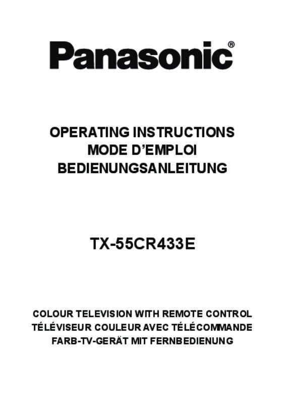 Mode d'emploi PANASONIC TX-55CR433E