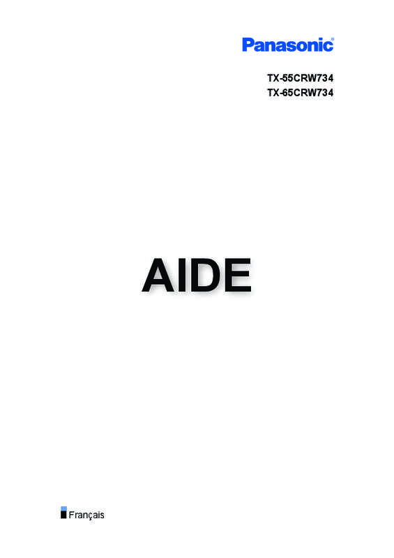 Mode d'emploi PANASONIC TX55CRW734