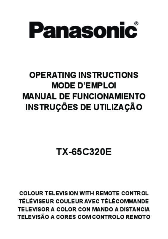 Mode d'emploi PANASONIC TX-65C320E