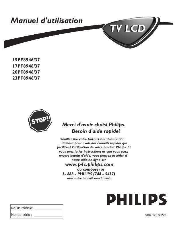 Mode d'emploi PHILIPS 17PF8946-37B