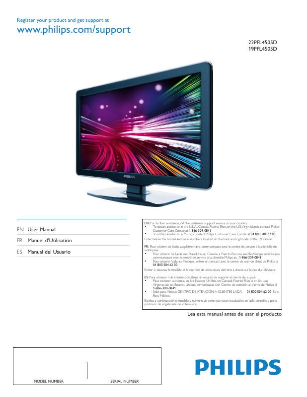 Mode d'emploi PHILIPS 19PFL4505D
