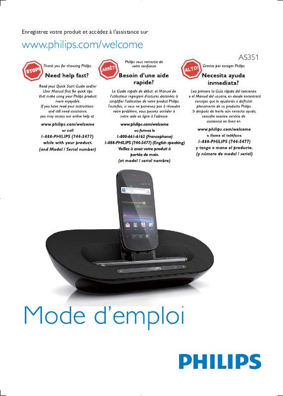 Mode d'emploi PHILIPS AS351