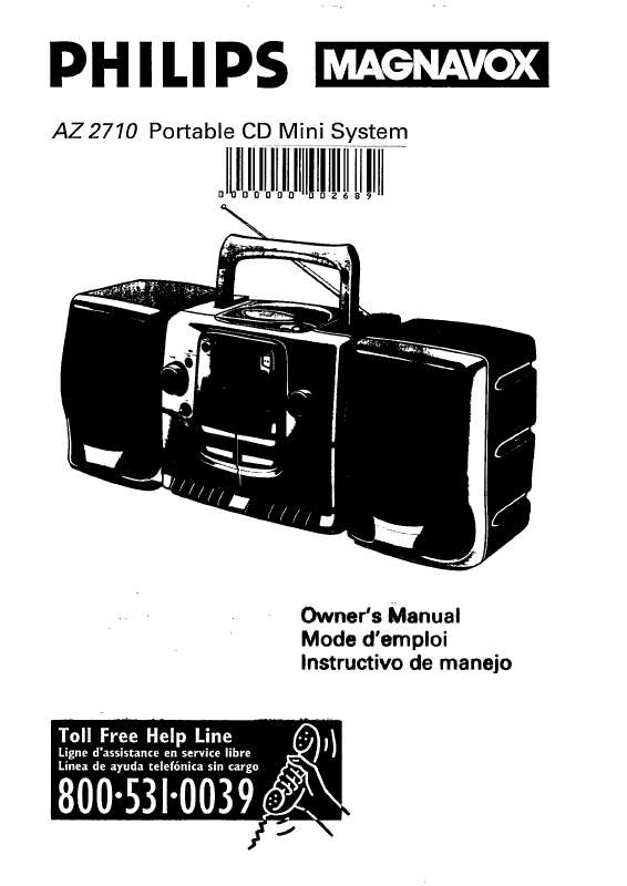 Mode d'emploi PHILIPS AZ2710