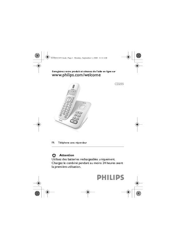 Notice PHILIPS CD1962 - téléphone sans fil Trouver une solution à un  problème PHILIPS CD1962 mode d'emploi PHILIPS CD1962 Français