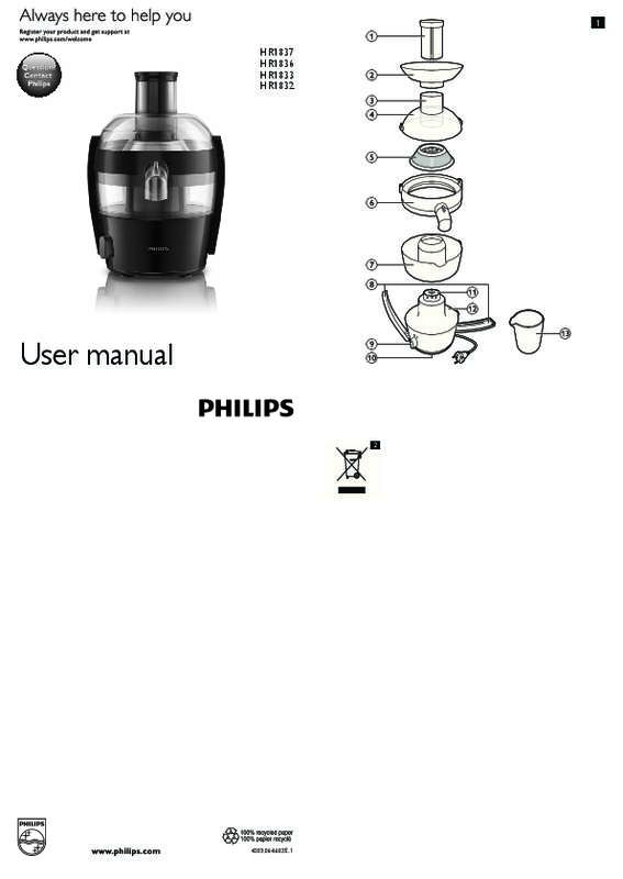 Philips HR1836/00 Centrifugeuse