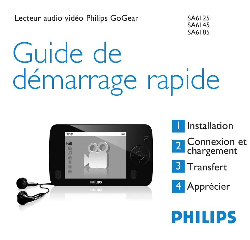 Notice PHILIPS SA6186 lecteur mp3 Trouver une solution à un problème PHILIPS SA6186 mode d