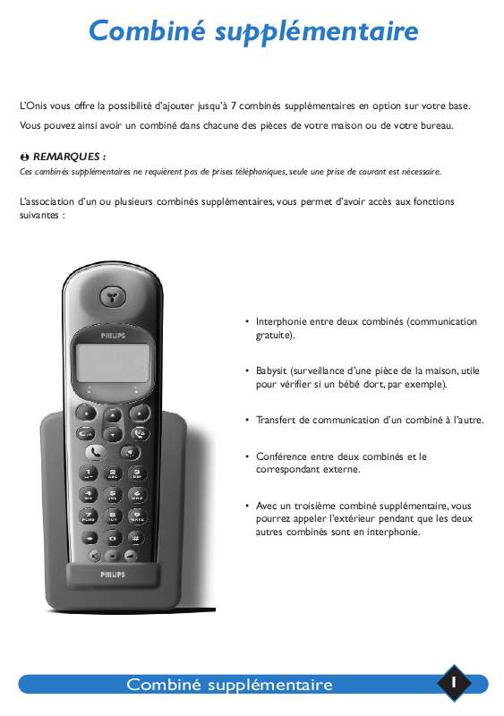 Mode d'emploi PHILIPS TD6331/BE051P
