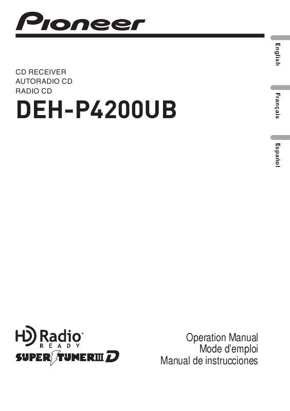 Notice PIONEER DEHP4200UB autoradio Trouver une solution à un