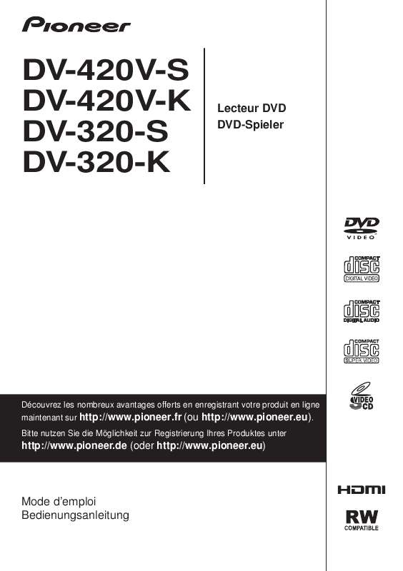 Mode d'emploi PIONEER DV-320-K