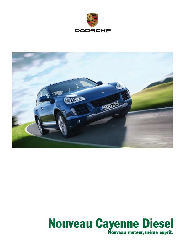Notice PORSCHE CAYENNE DIESEL voiture Trouver une solution à un