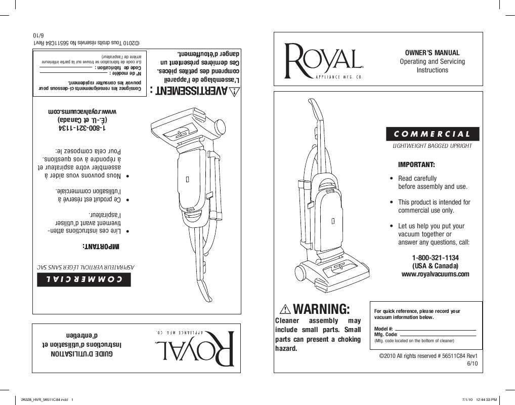 Royal Vkb Contenant En Verre Mode D'emploi