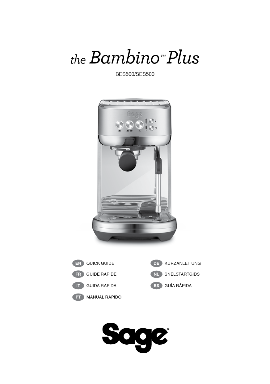 Notice machine à café SAGE BAMBINO Trouver une solution à un problème