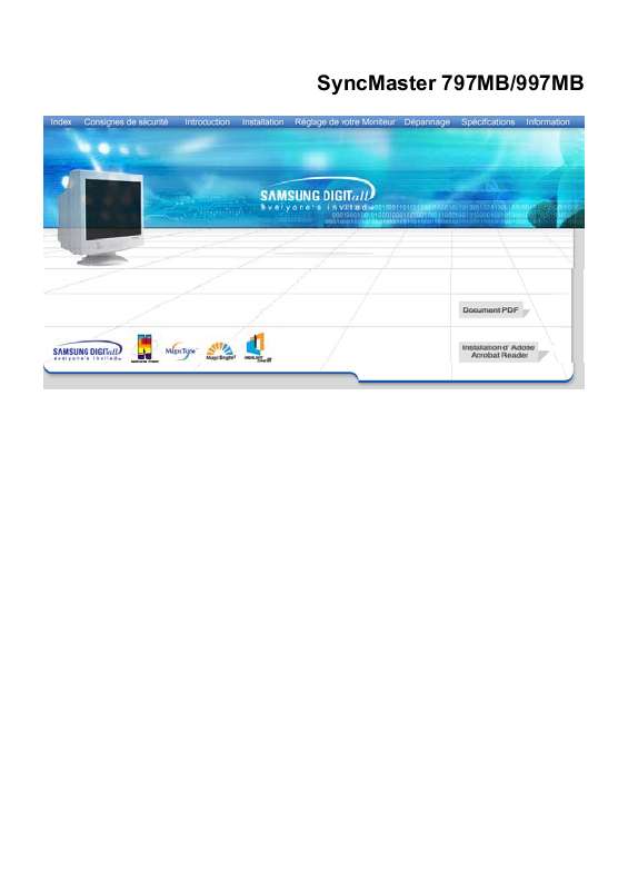 Mode d'emploi SAMSUNG SYNCMASTER 797MB