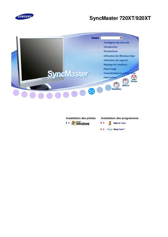 Mode d'emploi SAMSUNG SYNCMASTER 920XT