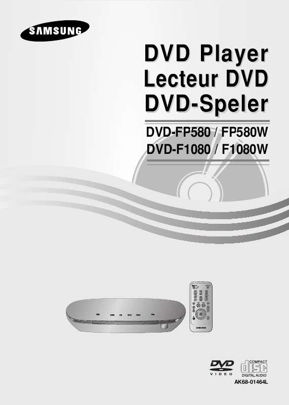 Mode d'emploi SAMSUNG DVD-F1080W