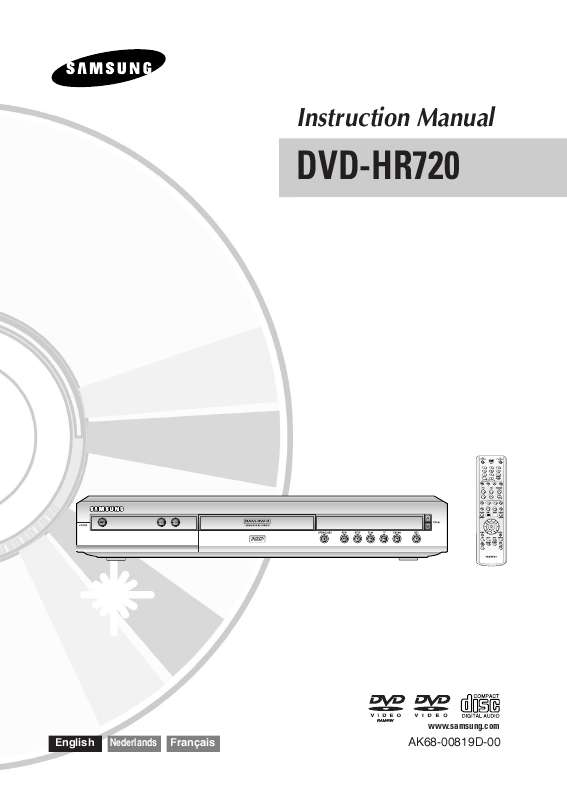 Mode d'emploi SAMSUNG DVD-HR720P