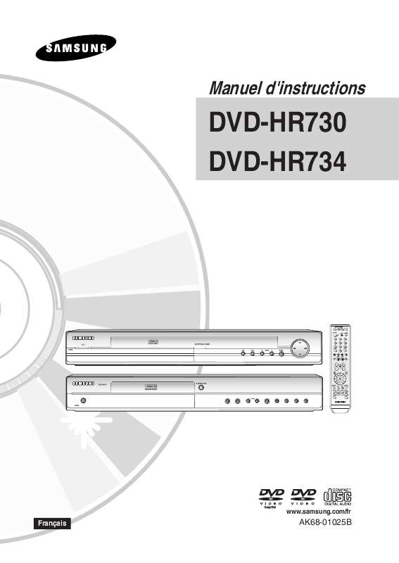 Mode d'emploi SAMSUNG DVD-HR734