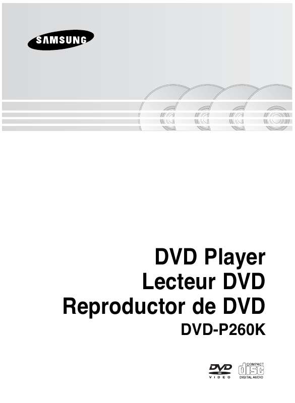Mode d'emploi SAMSUNG DVD-P260K