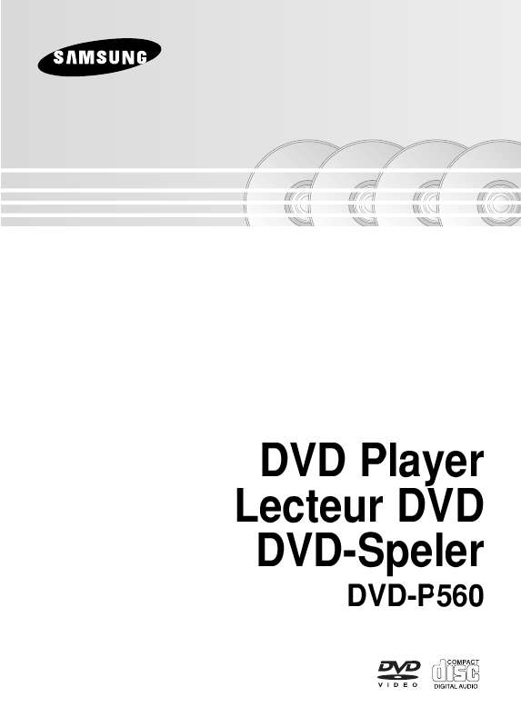 Mode d'emploi SAMSUNG DVD-P560