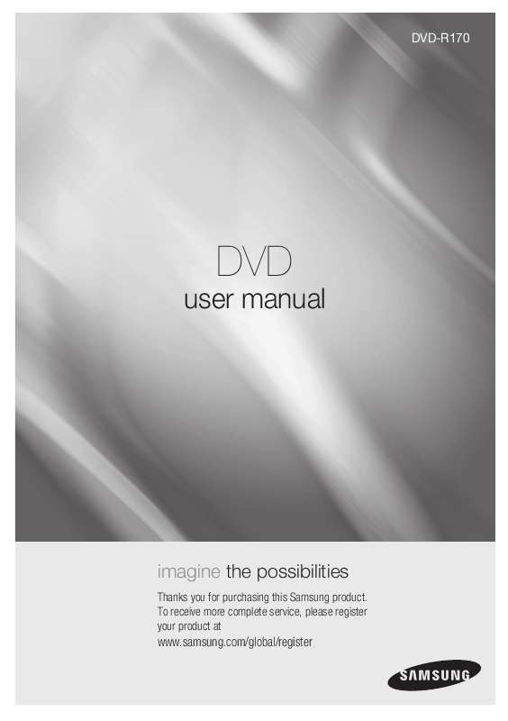 Mode d'emploi SAMSUNG DVD-R170