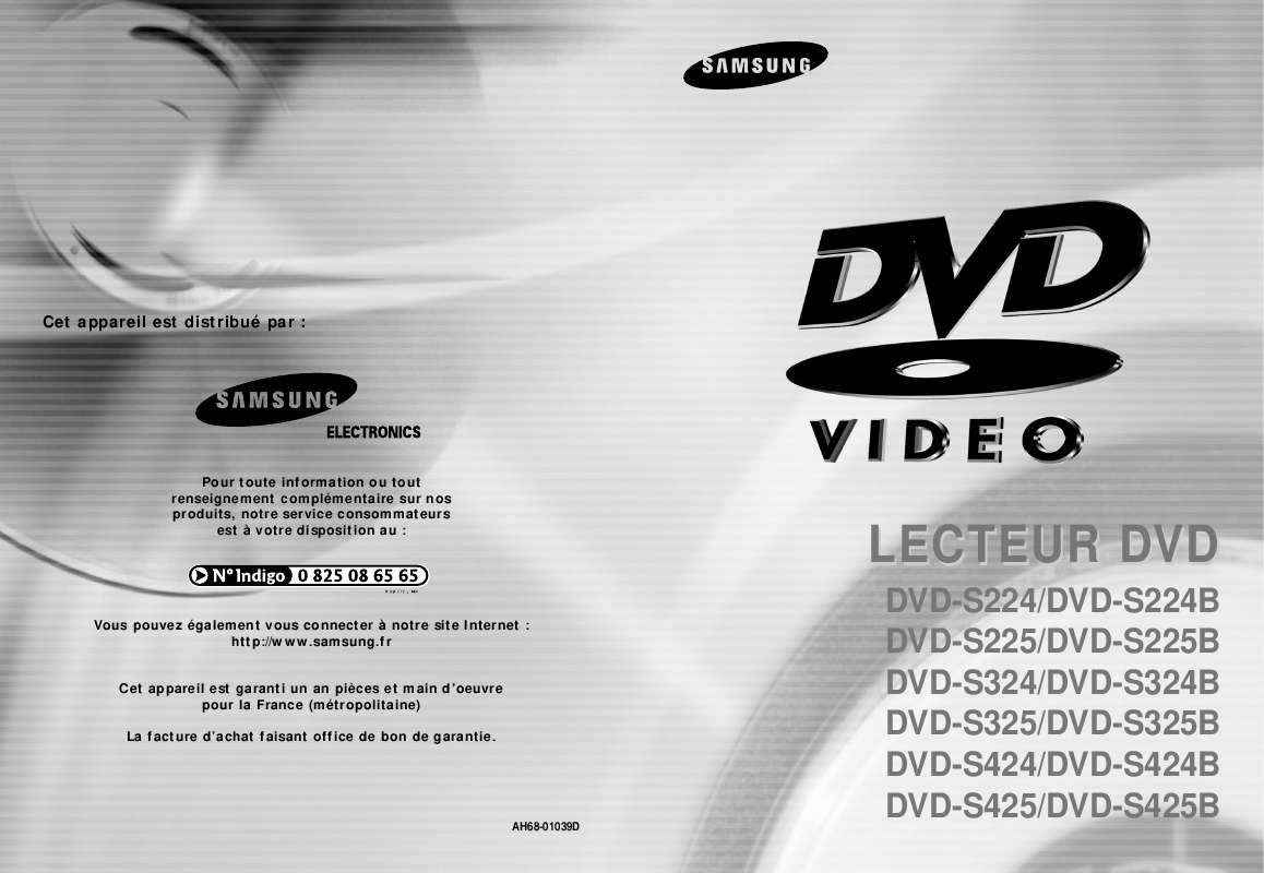 Mode d'emploi SAMSUNG DVD-S225B