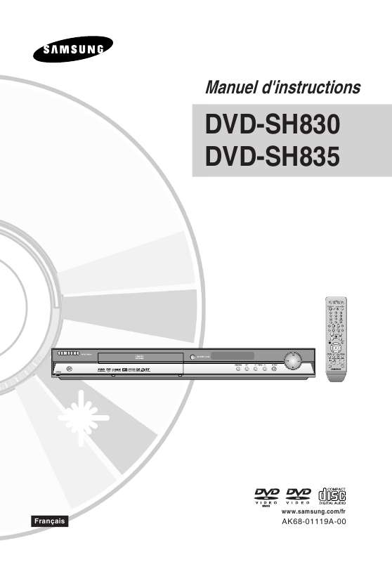 Mode d'emploi SAMSUNG DVD-SH835