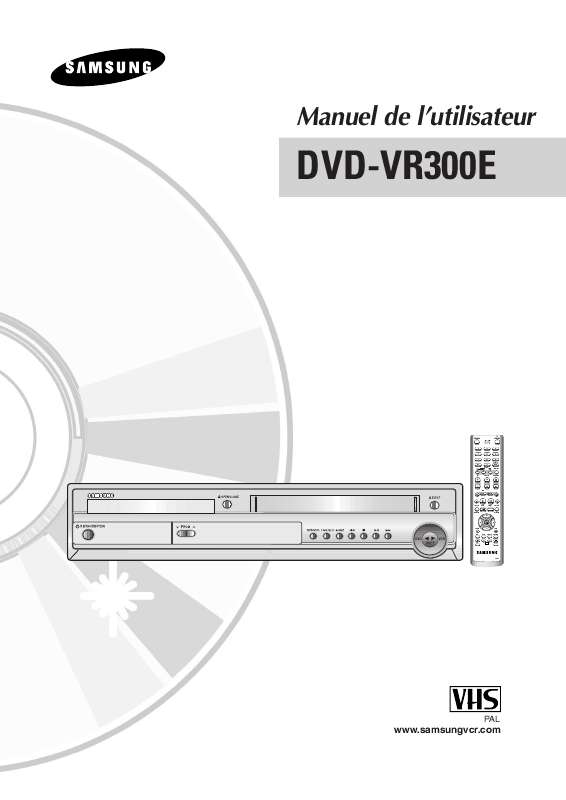 Mode d'emploi SAMSUNG DVD-VR300E