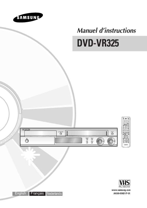 Mode d'emploi SAMSUNG DVD-VR325